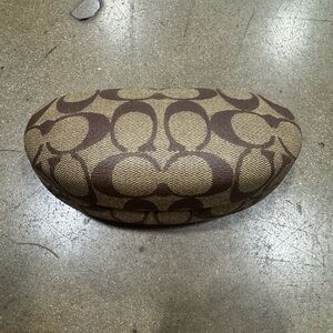 Coach Brown Patterned Sunglasses Case